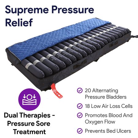 Proheal Low Air Loss / Alternating Pressure Mattress System w/ Cell-on-Cell Support Base 36"x80"x8" PH-83600